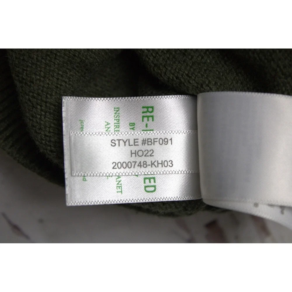 J.Crew Mens Olive Green 100% Cotton Quarter Zip Sweater Medium